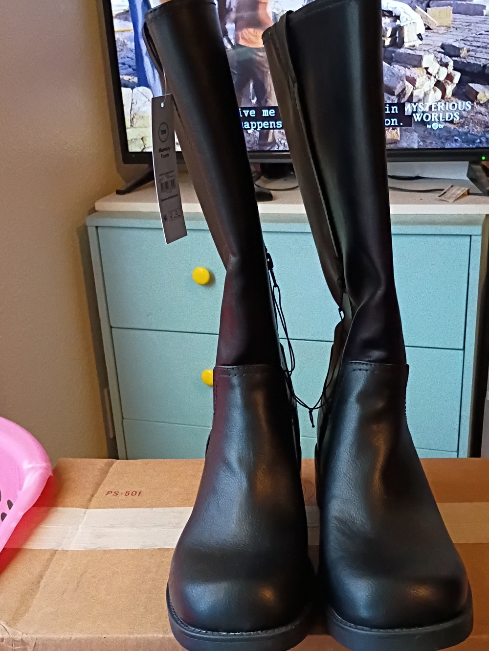 No Boundaries Black Over-the-Knee Faux Leather Boots